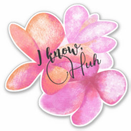 Hawaiianische tropische Blume, kundenspezifisch ge Aufkleber