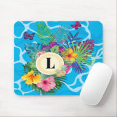 Hawaiianische tropische Blume und Schmetterlinge Mousepad (Mit Mouse)
