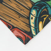 Hawaiianische tropische farbenfrohe, nahtlose Must Fleecedecke (Ecke)