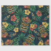 Hawaiianische tropische farbenfrohe, nahtlose Must Geschenkpapier (Flach)