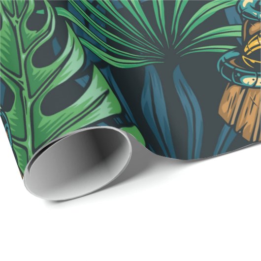 Hawaiianische tropische farbenfrohe, nahtlose Must Geschenkpapier (Rolleneckpunkt)