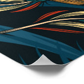 Hawaiianische tropische farbenfrohe, nahtlose Must Poster (Ecke)