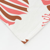 Hawaiianische tropische natürliche Blüte in braune Fleecedecke (Ecke)