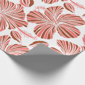 Hawaiianische tropische natürliche Blüte in braune Geschenkpapier (Ecke)