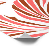 Hawaiianische tropische natürliche Blüte in braune Poster (Ecke)