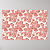 Hawaiianische tropische natürliche Blüte in braune Poster (Vorne)