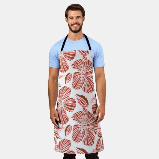 Hawaiianische tropische natürliche Blüte in braune Schürze (Getragen)