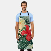 Hawaiianische tropische Pflanze, farbenfrohe Blume Schürze (Getragen)