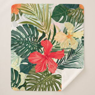 Hawaiianische tropische Pflanze, farbenfrohe Blume Sherpadecke