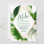 Hawaiianische tropische Vegetation Babydusche Einladung (Vorderseite)