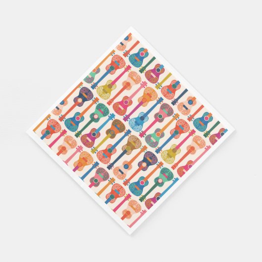 Hawaiianische Ukulele Serviette (Ecke)