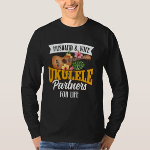Hawaiianische Ukulele Uke Ehemann Ehefrau Heirat H T-Shirt