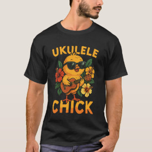 Hawaiianische Ukulele Uke Huhn Ukulele Küken T-Shirt