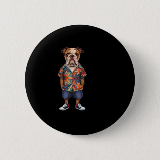 Hawaiianische und Shorts tragen Button (Vorderseite)