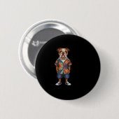 Hawaiianische und Shorts tragen Button (Vorne & Hinten)
