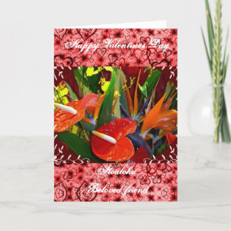 Hawaiianische Valentinkarte Feiertagskarte