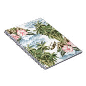 Hawaiianische Vintage Insel, Palme, Schiff, rosa Notizblock (Rechte Seite)