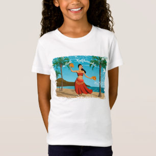 Hawaiianische Vintage-Mele-Kalikimaka-Postkarte T-Shirt