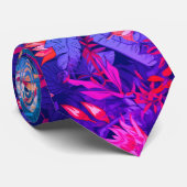 Hawaiianische Wasserfarbe Blau Krawatte (Gerollt)