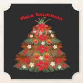 Hawaiianische Weihnachtsbaum-Untersetzer Untersetzer (Vorderseite)