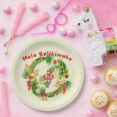 Hawaiianische Weihnachtsdruckpapier-Platte Pappteller (Party)