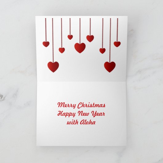 Hawaiianische Weihnachtsgrüßkarte Feiertagskarte (Innenseite)