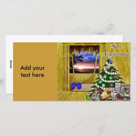 Hawaiianische Weihnachtskarte Feiertagskarte (Vorne/Hinten)