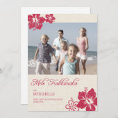 Hawaiianische Weihnachtskarten Feiertagskarte (Vorne/Hinten)