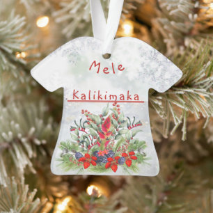 Hawaiianische Weihnachtslieder Aloha Shirt Ornamen Ornament