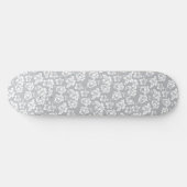 Hawaiianische Weiße Blume Skateboard (Horizontal)