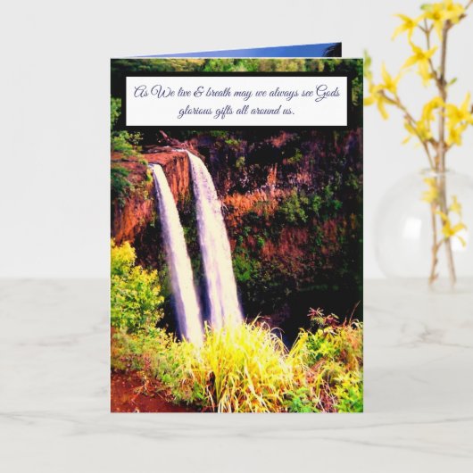 Hawaiianische Wörter und Quotes-Karten Karte (Gelbe Blume)