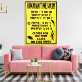 Hawaiianische Zeitplakette Leinwanddruck (Insitu (Wohnzimmer))