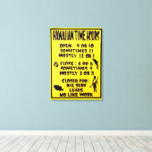 Hawaiianische Zeitplakette Leinwanddruck (Insitu (Holzboden))