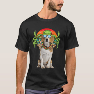 Hawaiianischer Beagle mit Sonnenbrille im Beach Su T-Shirt