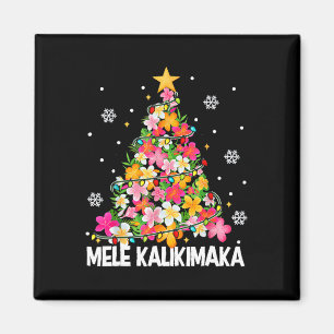 Hawaiianischer Blumen-Weihnachtsbaum Mele Kalikima Magnet