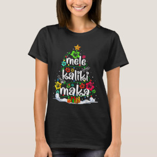 Hawaiianischer Blumen-Weihnachtsbaum Mele Kalikima T-Shirt
