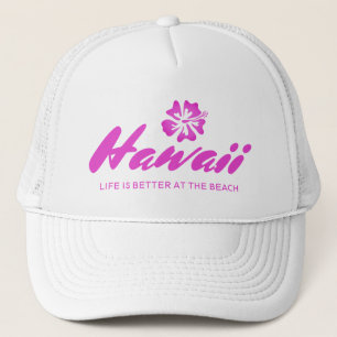 Hawaiianischer Blumenhut - Das Leben ist am Strand Truckerkappe