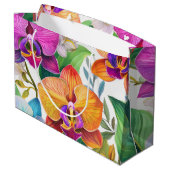 hawaiianischer Druck Große Geschenktüte (Rückseite Schrägansicht)