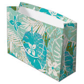 hawaiianischer Druck Große Geschenktüte (Rückseite Schrägansicht)