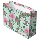 hawaiianischer Druck Große Geschenktüte (Rückseite Schrägansicht)