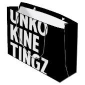 hawaiianischer Druck Große Geschenktüte (Rückseite Schrägansicht)