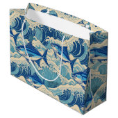 hawaiianischer Druck Große Geschenktüte (Rückseite Schrägansicht)