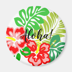 Hawaiianischer Druck Hibiskusblüte Magnet