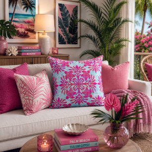Hawaiianischer Druck Quilt Honu-Schildkröte Batik Kissen