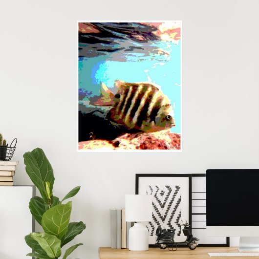Hawaiianischer Fisch Poster (Heimbüro)