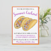 Hawaiianischer Fisch Tacos Sommerkochtopf Picnisch Einladung (Stehend Vorderseite)