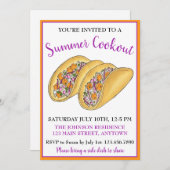 Hawaiianischer Fisch Tacos Sommerkochtopf Picnisch Einladung (Vorne/Hinten)