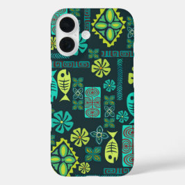 Hawaiianischer Fisch und Blume Icons Phone Case
