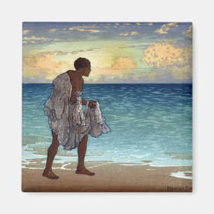 Hawaiianischer Fischer - Charles William Bartlett Magnet