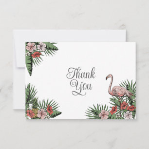 Hawaiianischer Flamingo & Hibiscus Danke